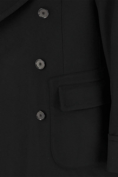 Shop Tagliatore Double-breasted Wool Coat In Black
