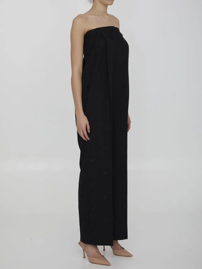 Shop Burberry Tailored Wool Jumpsuit In Black