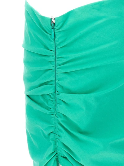 Shop Attico The  'hatty' Skirt In Green