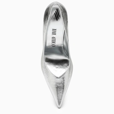 Attico 105mm Cheope Laminated Leather Pumps In Metal
