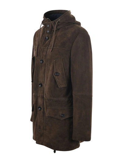 Shop The Jack Leathers Parka In Brown