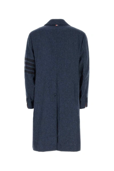 Shop Thom Browne Coats In Blue