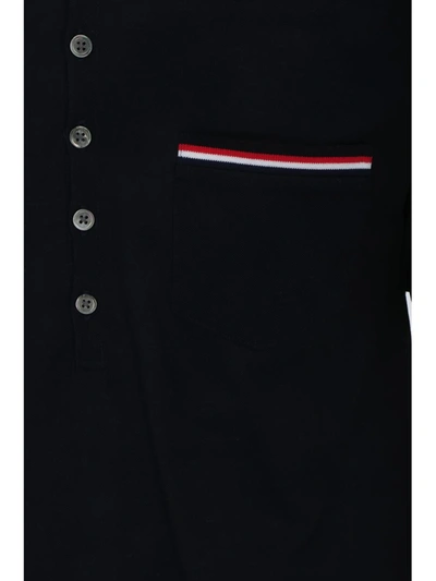 Shop Thom Browne Polo Shirts In Navy