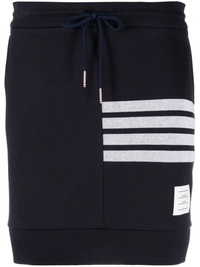 Shop Thom Browne Striped Skirt In Blue