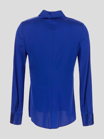 Shop Tom Ford Cobalt Silk Shirt In Cobalt Blue