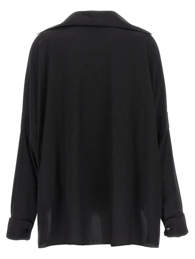 Shop Tom Ford Crepe De Chine Shirt In Black