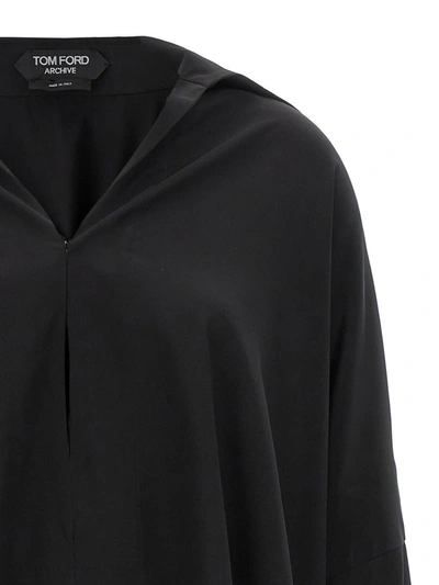 Shop Tom Ford Crepe De Chine Shirt In Black