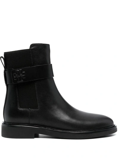 Shop Tory Burch Double T Chelsea Boots In Black