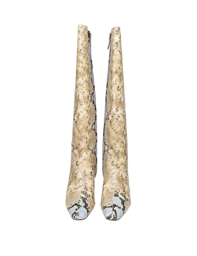 Tory Burch Python Print Embossed Leather Boot In Lavender