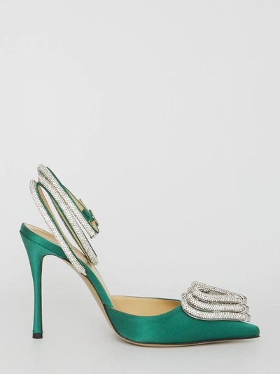 Mach&mach Triple Heart Pumps In Green