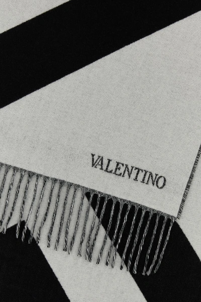 Shop Valentino Garavani Scarves And Foulards In Avorionero