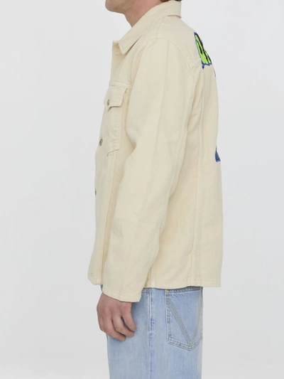 Shop Off-white Vars Hammer Shirt In Beige