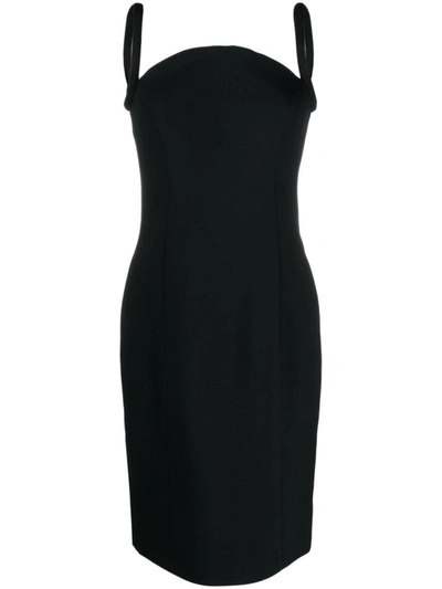 Shop Versace Sleevless Dress In Black