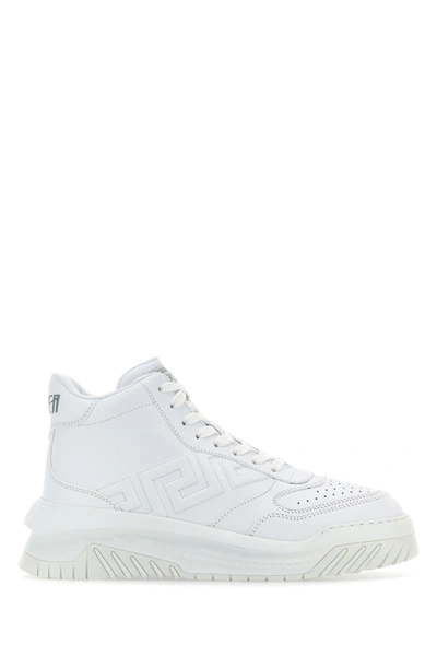 Shop Versace Sneakers In Opticalwhite