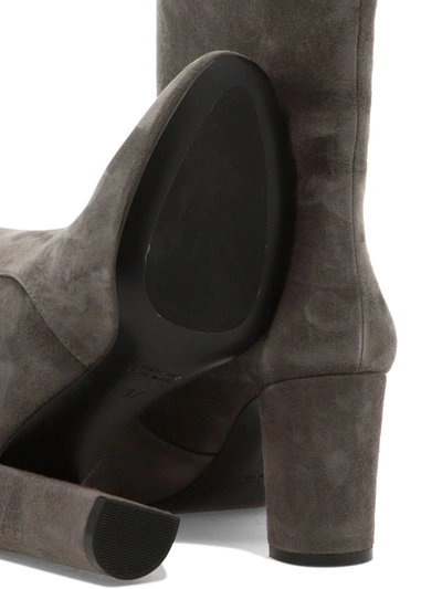Shop Via Roma 15 Suede Boots In Grey