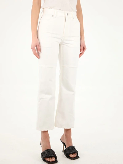 Shop Jil Sander White Denim Jeans In Cream