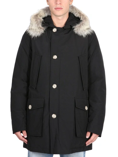 Shop Woolrich Down Jacket "arctic" In Black
