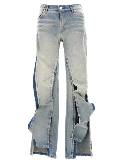 Shop Y/project 'hook And Eye' Jeans In Blue