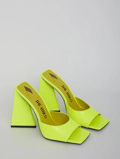 Shop Attico Yellow Devon Sandals