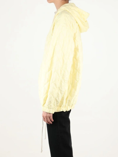 Shop Jil Sander Yellow Quilted Jacket