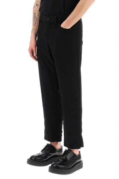 Shop Yohji Yamamoto Fluid Five-pocket Pants In Black