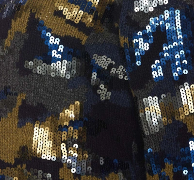 Zadig & Voltaire Cosmy Camo Sequin Sweater In Multicolour