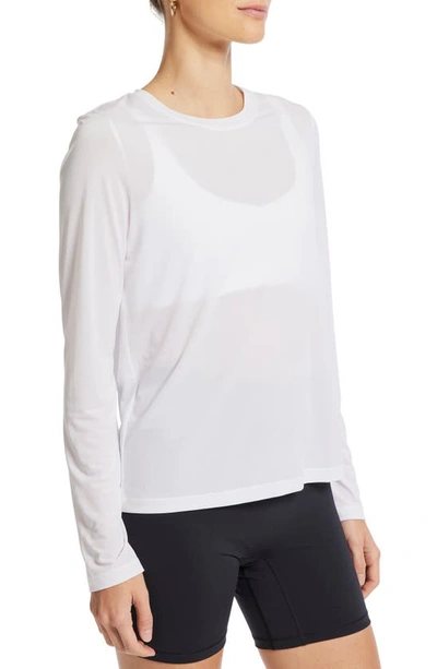 Shop Bandier Lightweight Long Sleeve T-shirt In White