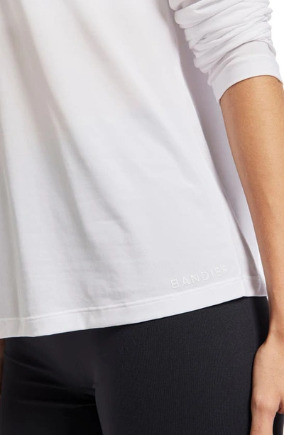 Shop Bandier Lightweight Long Sleeve T-shirt In White