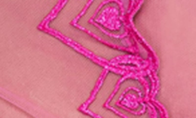 Roma Confidential Bubblegum Heart Underwire Bra & Tanga Set In Pink