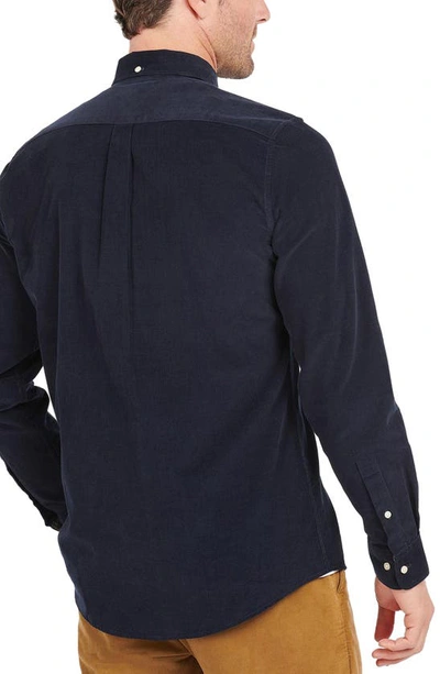 Barbour Ramesy Tailored Fit Corduroy Button-down Shirt In Navy