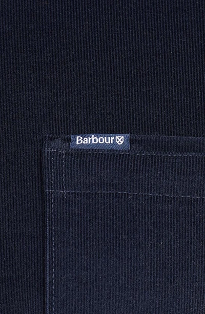 Shop Barbour Ramsey Tailored Fit Corduroy Button-down Shirt In Navy