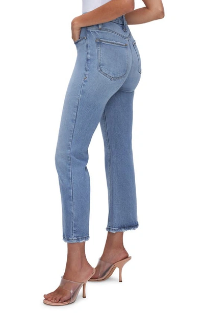 Shop Good American Good Legs Crop Mini Bootcut Jeans In Indigo510