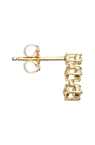 Shop Lana Solo Diamond Charm Stud Earrings In Yellow Gold