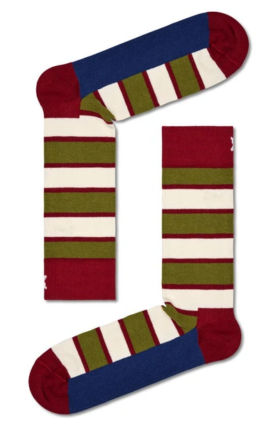 Shop Happy Socks Assorted 4-pack Crew Socks Gift Set In Dark Red