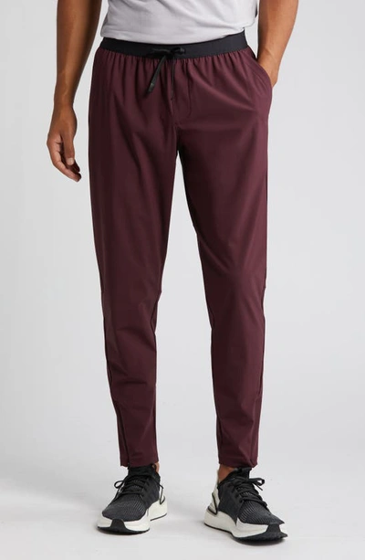 Shop Zella Torrey Training Pants In Burgundy Stem