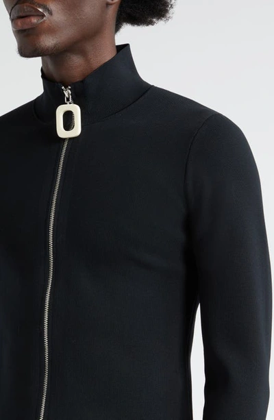 Shop Jw Anderson Fitted Zip Cardigan In Black