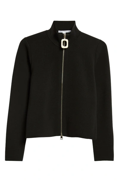 Shop Jw Anderson Fitted Zip Cardigan In Black