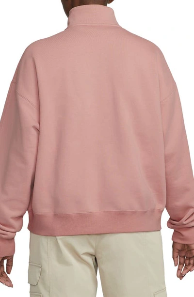 Jordan Women's  Flight Fleece Quarter-zip Top In Red Stardust