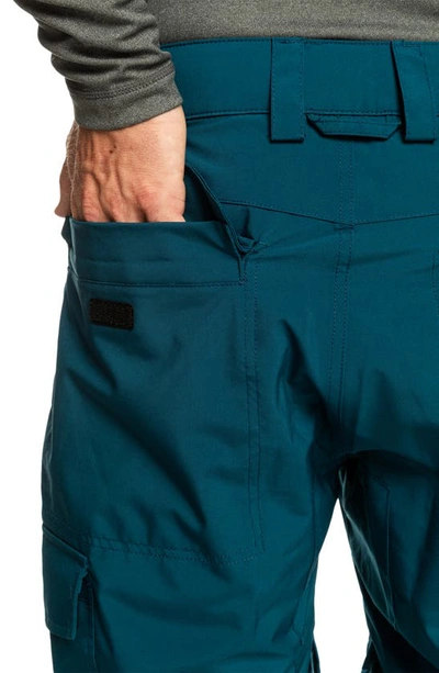 Shop Quiksilver Porter Ski Pants In Majolica Blue