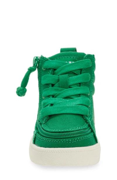 Shop Billy Footwear Kids' Classic Lace High Top Sneaker In Green/ White