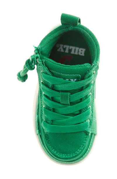 Shop Billy Footwear Kids' Classic Lace High Top Sneaker In Green/ White
