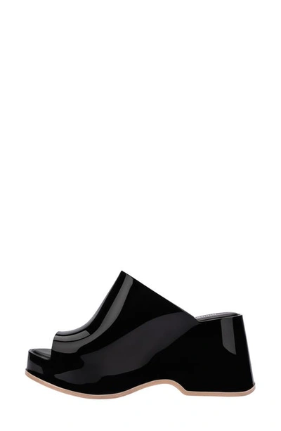 Shop Melissa Patty Platform Slide Sandal In Beige/ Black