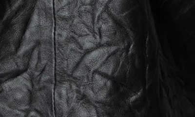 Shop Zadig & Voltaire Cidonie Crushed Leather Halter Top In Noir