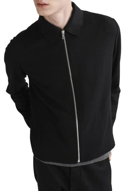 Shop Rag & Bone Melrose Wool Zip Jacket In Blk