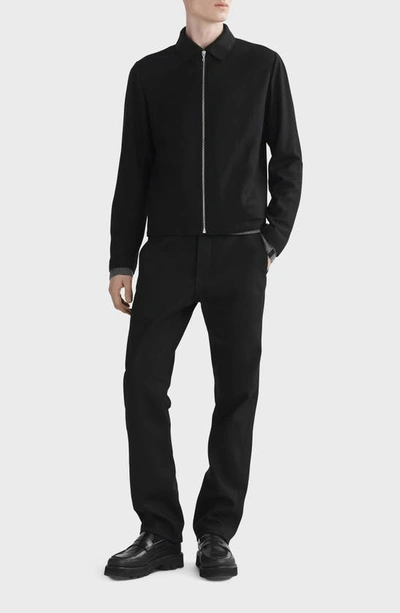 Shop Rag & Bone Melrose Wool Zip Jacket In Blk