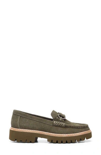 Shop Donald Pliner Helioci Moc Toe Loafer In Military G