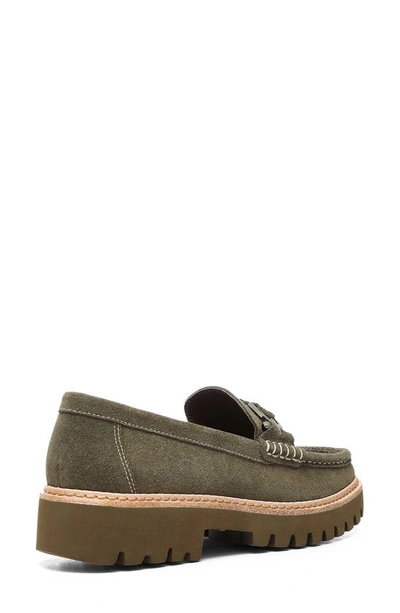 Shop Donald Pliner Helioci Moc Toe Loafer In Military G