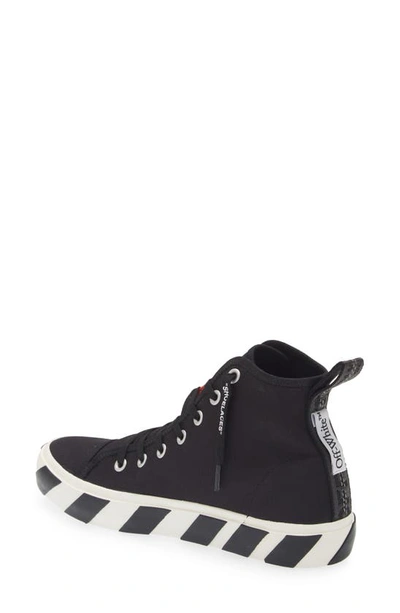 Shop Off-white Mid Top Vulcanized Sneaker In Black White