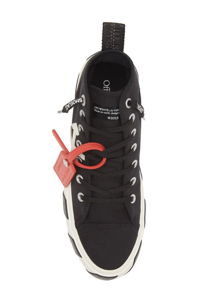 Shop Off-white Mid Top Vulcanized Sneaker In Black White