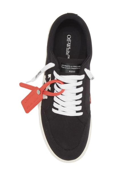 Shop Off-white Low Top Vulcanized Sneaker In Black White